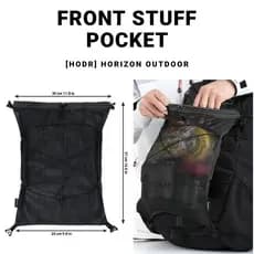[HODR] Bolsa Modular Canguru 6L Expansão de Mochila | Ultraleve 58g em Gridstop - Bolso Externo para Trekking