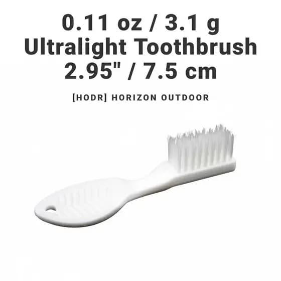 [HODR] Escova de Dentes Ultralight 3.1g Mini para Camping | Higiene Ultraleve para Trekking, Viagem e Mochilão UL