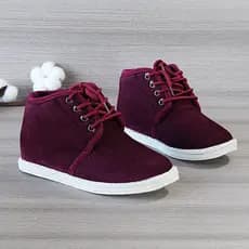 Sapatos de algodão com cadarço feminino carmesim vermelho listrado velho pequim sapatos femininos inverno confortável so