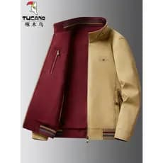 Woodpecker dupla face wear jaqueta masculina Casual wear puro algodão primavera outono jaqueta estilo masculino 2026 nov