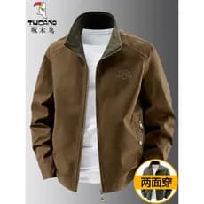 Woodpecker masculino High-End marca jaqueta Workwear administrativo jaqueta Harrington americano outono primavera topo d