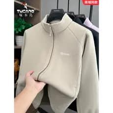 Woodpecker Polar velo jaqueta bordada Casual moletom masculino jaqueta primavera outono feminino zíper jaqueta de lã 180