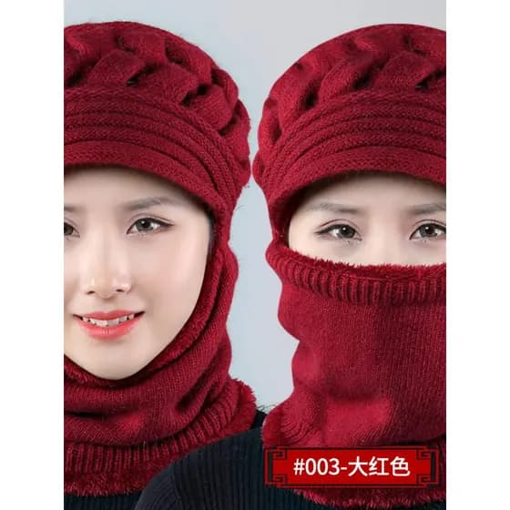 W inverno mãe chapéu feminino velha senhora chapéu de lã forro de lã espessamento quente meia-idade idosos outono invern