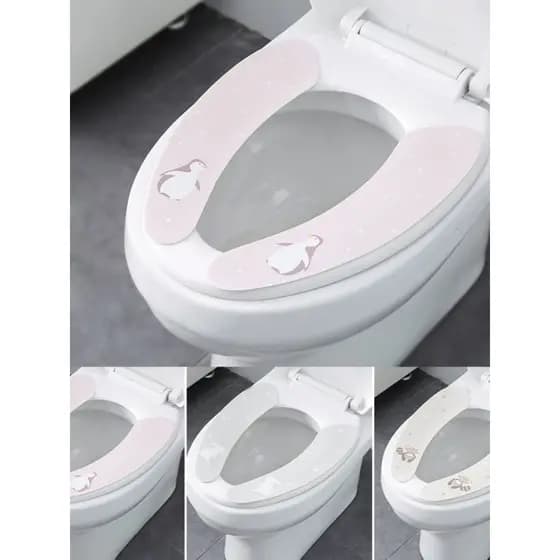 Homens Mengjiaju almofada de toalete doméstico adesivo capa de toalete almofada à prova dwaterproof água pasta Universal