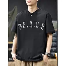 Americano pesado puro algodão de manga curta camisa POLO masculina 2026 verão novo estilo legal refrescante camiseta mas