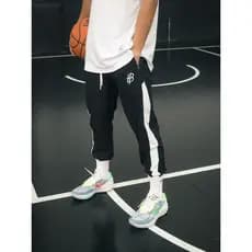 BALLHO outono calças de basquete calças de treinamento americano esportes de secagem rápida tecido correndo gelo seda pé