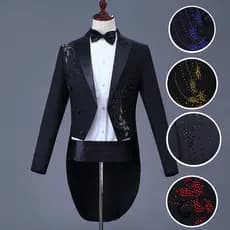 2020 novo estilo masculino coro não-ferro smoking terno Piano desempenho traje coro comando aparência vestido fino-