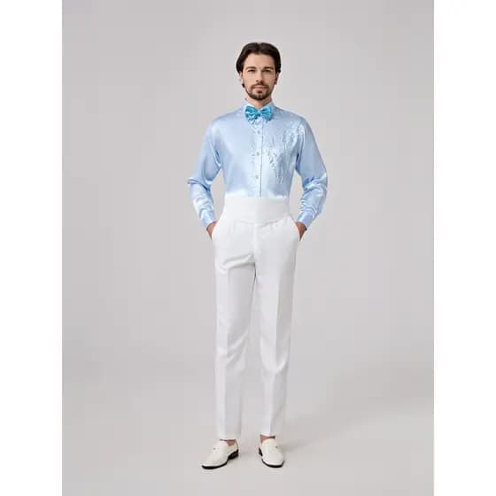 Traje de desempenho masculino coro traje vestido camisa brilhante strass terno vestido anfitrião photo Studio foto camis