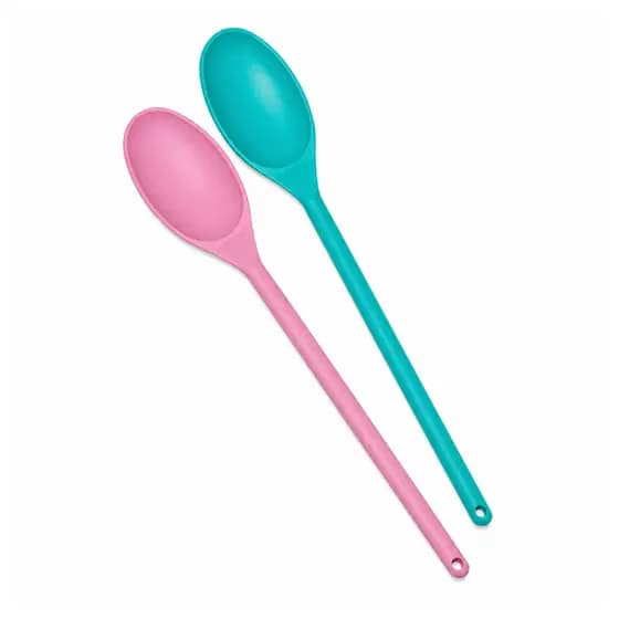 Colher De Plástico Resistente Cabo Longo 30cm Multiuso Para Mexer