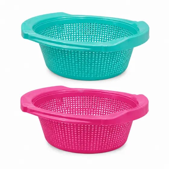 Kit 2 a 5 Escorredores de Arroz Macarrão Alimentos Multiuso Plástico Lava Tudo Cozinha