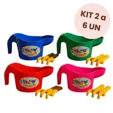 Kit 2/4/6 Un Baldinho de Praia Regador Infantil Areia Verão Pá Rastelo Brinquedo Lembrancinha Festa