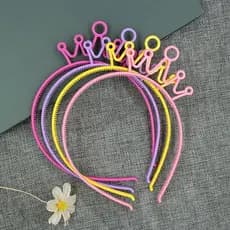 Tiara feminina diy artesanal de plástico dentado orelhas de coelho coroa bandana crianças estudantes adulto colorido ban