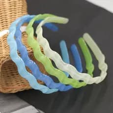 Bandana feminina geléia cor lavagem rosto pressão bandana onda do dente Anti-deslizamento bandana feminino passeio All-m