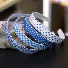 Faixa de cabeça feminina All-Match Outing temperamento antiderrapante pressão bandana feminino azul fresco influenciador