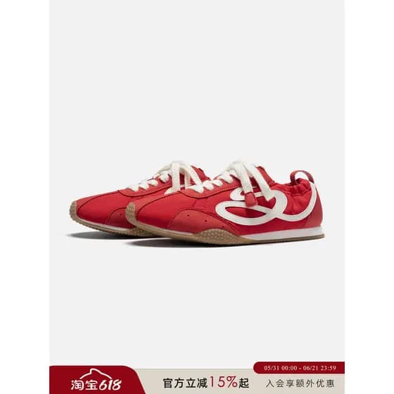 Senguoguo treinamento Moral sem sentido/vermelho masculino feminino sapatos casuais de cano baixo retrô de sola fina esp