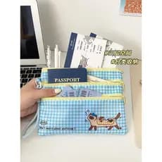 Titular do cartão saco de armazenamento de documentos 2025 novo estilo titular do passaporte viagem no exterior cartão d