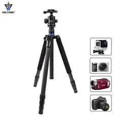 Wolfgang Tripé de fibra de carbono JZ828 + YT29 Conjunto de tripé Reflex Storage Monopé removível