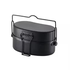 Conjunto de três peças lancheira soldado único lancheira de alumínio acampamento ao ar livre ventilador militar multifun