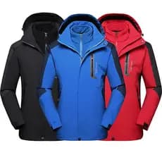 23 novo estilo de quatro lados elástico destacável três-em-um jaqueta masculina forro de lã à prova de frio roupas ao ar