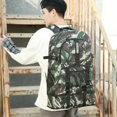 Camuflagem tática ao ar livre caminhadas saco masculino grande capacidade acampamento viagem mochila náilon à prova dwat