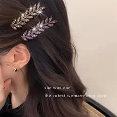 Grampo de cabelo de strass feminino clipe lateral franja clipe testa Hairpin 2026 novo estilo High-End quebrado grampo d