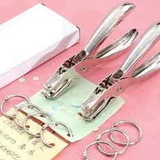 Furador redondo de Metal com furo único, anel de ligação diy feito à mão, papel de folhas soltas, fabricante de perfurad
