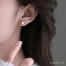 Brincos de estrela de cinco pontas elegantes, brincos modernos e versáteis, brincos de estrela com personalidade de estu