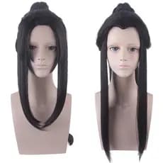 Zhushengda Erha e Seu Mestre Gato Branco Mo Ran Chu Wannin Peruca de Cosplay Estilo Antigo Black Beauty Point