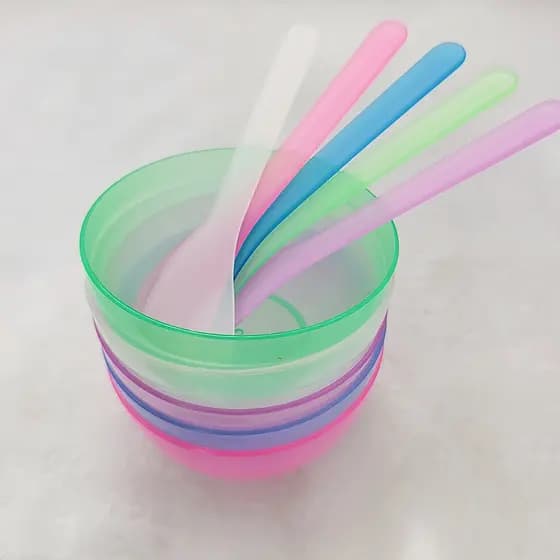 Tigela de máscara conjunto de salão de beleza máscara vara DIY ferramenta de máscara tigela de plástico grande ajuste de