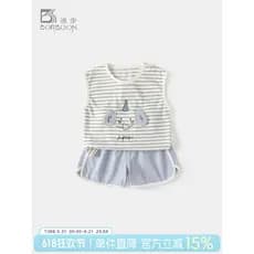 Bobo bebê menino terno verão 2026 roupas de bebê dividir terno de duas peças meninos colete Shorts verão estilo fino
