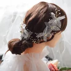 Conjunto de acessórios para cabelo de noiva em estilo coreano, novo design, acessório de casamento ultra delicado e simp