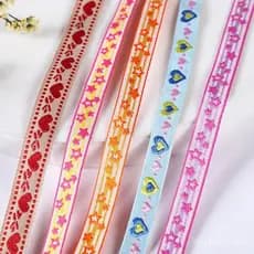 Novo material de renda bordada com corações e estrelas para acessórios de fantasias de palco DIY e acessórios de vestuár