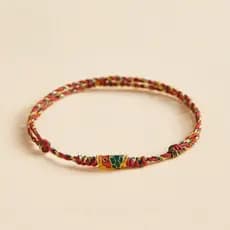 Pulseira De Casal Lucky Koi Com Corda Artesanal Multicolorida