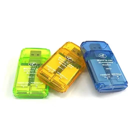 Leitor de cartões multifuncional quatro em um, leitor de cartões USB 2.0 de alta velocidade para celular, leitor de cart