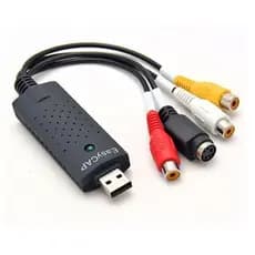 Placa de Captura de Vídeo USB de 1 Canal, Conversor Easy Cap USB 2.0 para Laptop, Placa de Vigilância