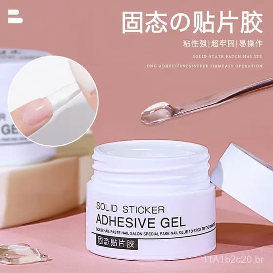 Adesivo sólido para unhas, adesivo para unhas de fototerapia em pote, adesivos para unhas que não danificam, venda por a