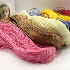 O fabricante vende diretamente por quilograma. Corda de papel raffia colorida, diâmetro de 1,5-2mm, corda de papel verde