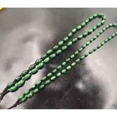 Acessórios de joalheria DIY: cordão para colar de contas de arroz verde seco, corrente de jade de ferro verde seco tecid