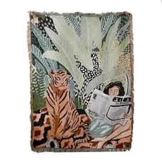 Capa de Sofá Tiger Girl, Novo Estilo Ins, Capa de Tecido Anti-Arranhões de Gato, Capa Protetora Contra Poeira, Capa para