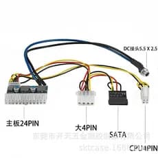 Placa de Alimentação DC-ATX de Conexão Direta 84W 12V, Módulo de Alimentação de Estado Sólido DC-DC com Conjunto Complet