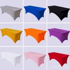 Capa de mesa elástica para comércio exterior 4FT6FT, capa para mesa de coquetel, capa para mesa retangular para conferên