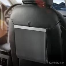 Saco de lixo e lixeira para carro, grande caixa de armazenamento para o banco traseiro para organizar itens diversos no
