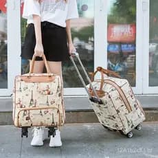 Mala de rodinhas, mala de viagem para mulheres, viagens de curta distância, bolsa de mão para negócios, mala de armazena