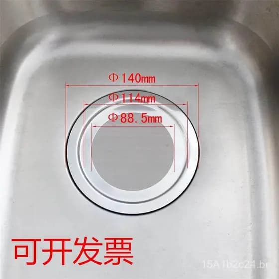 Peça adaptadora de diâmetro de 140 a 114mm para triturador de resíduos de cozinha, acessório redutor QS210, venda por at