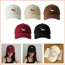 Yao Trendy Unissex Chapéu Cartoon Dog Bordado