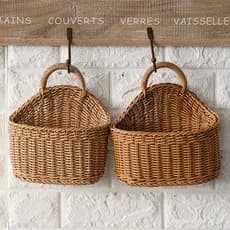 Cesta Tecida À Mão-De Parede Estilo Ins Para Decoração De Frutas E Cozinha