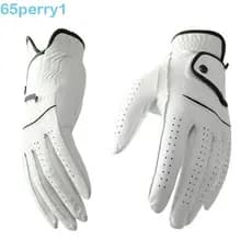 PERRY1 Luva Esportiva Masculina De Golfe , De Couro Respirável Branco , Acessórios Pele De Carneiro