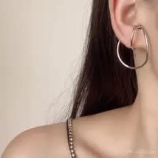 EH45 Clipe de Orelha Metálico em Forma de Ferradura, Ear Cuff, Ear Hanger, Brincos Não Perfurados Únicos e Exagerados, J
