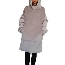 Manta de TV em lã de cordeiro, manta com capuz espessa, manta de TV em fleece anti-frio para casa, venda por atacado e s