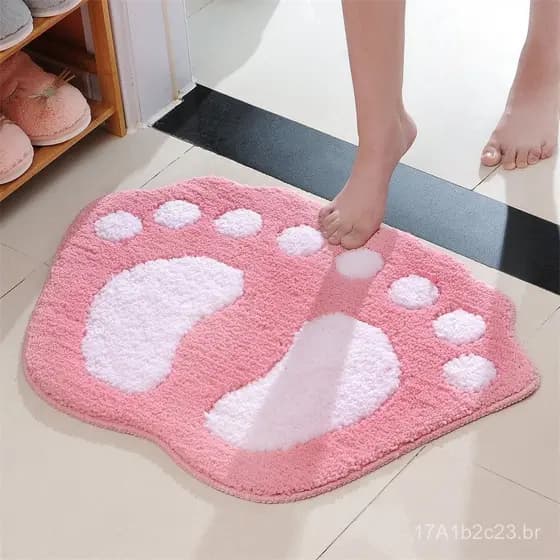 Tapete absorvente flocado para banheiro, carpete, tapete de entrada para banheiro, tapete de porta, tapete de chão, tape